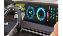 Touch control for very wide automotive displays